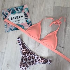 Pink cheeky Animal print bikini